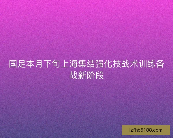 国足本月下旬上海集结强化技战术训练备战新阶段