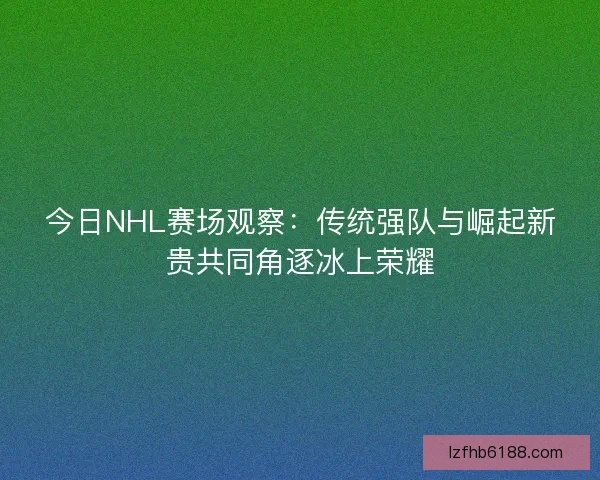 今日NHL赛场观察：传统强队与崛起新贵共同角逐冰上荣耀